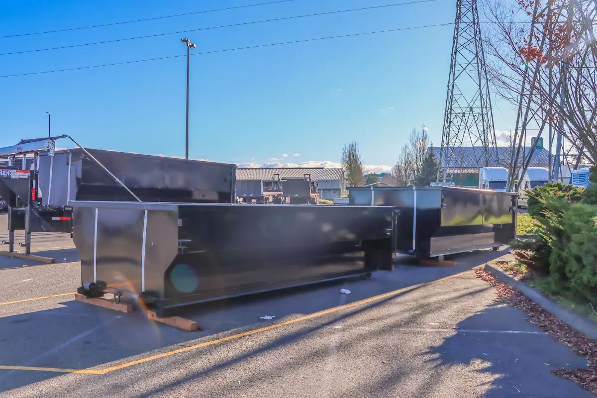Roll-off dumpster ready for waste disposal at job site for Estate Cleanout Dumpster Rental in Mount Vernon